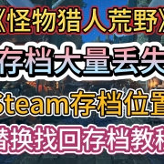 <strong>怪物猎人荒野,存档大量丢失!存档丢失怎么办?Steam存档位置,存档备份/存档转移/存档找回教程</strong><strong></strong>