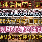 《黑神话悟空》支持DLSS4.0!DLSS文件替换+画面设置-MOD兼容性问题进不去游戏,清除MOD+安装MOD教程