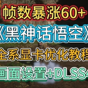 帧数暴涨60+ I 《黑神话悟空》全系显卡优化教程 I 画面设置+DLSS4模型替换+内存优化