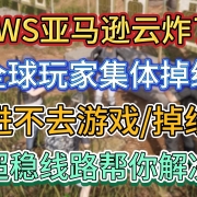 AWS亚马逊云炸了!全球玩家集体掉线/进不去游戏/登入不上,超稳定线路帮你解决问题!