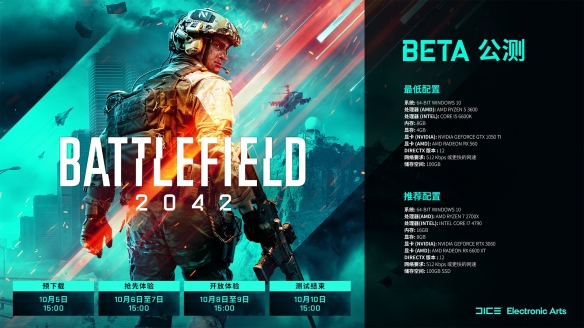 《战地2042》B测时间公布！